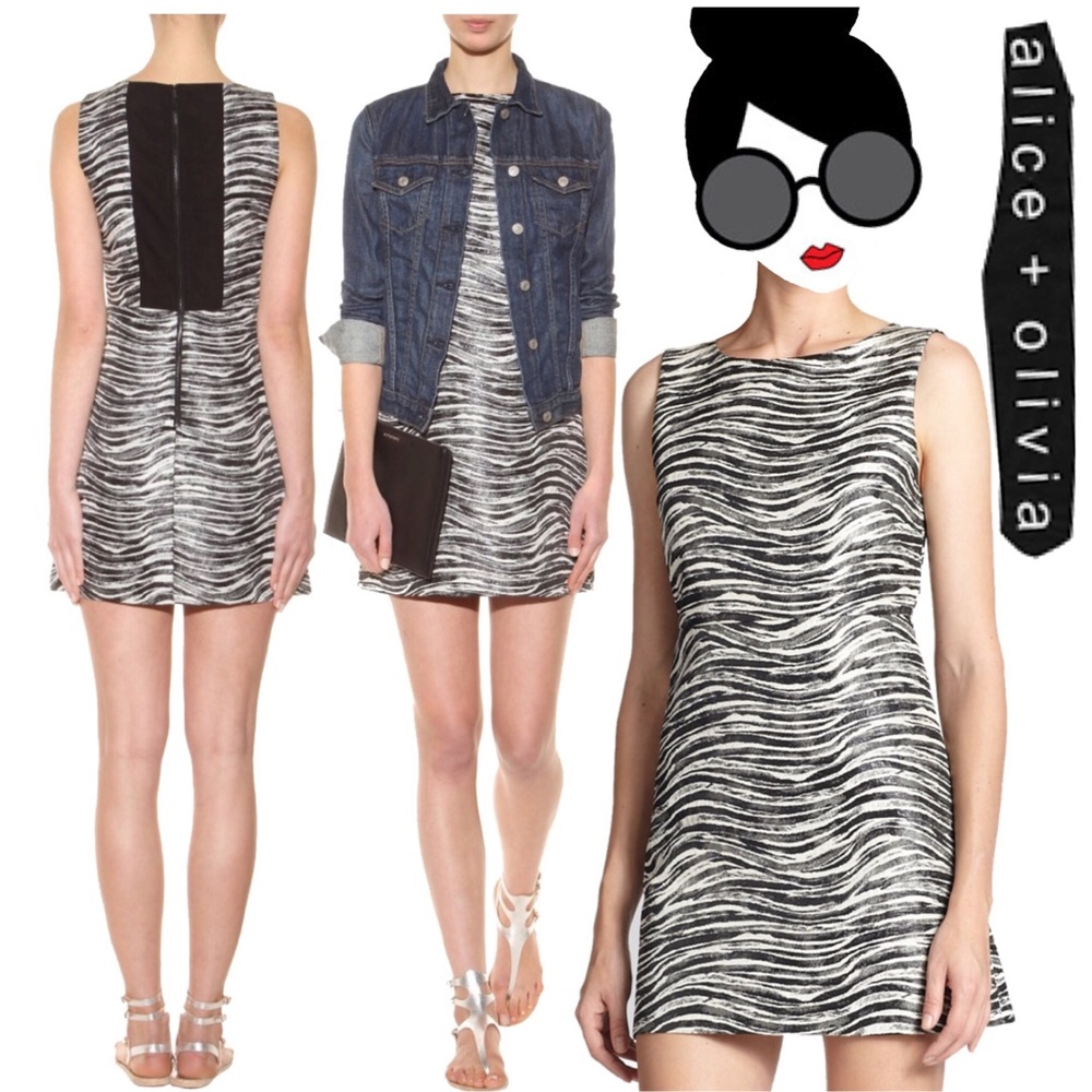 Structured Exposed ZIp Mesh Panel Metallic Dress